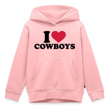Cowboy - Kinder Premium Organic Hoodie - Rosa - Vorne - AI Model Kid Female (0cm)