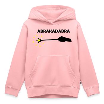 baguette abracadabra - Sweat Premium à capuche enfant bio - rose - Devant - AI Model Kid Female (0cm)