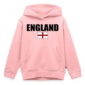 angleterre - Sweat Premium à capuche enfant bio - rose - Devant - AI Model Kid Female (0cm)