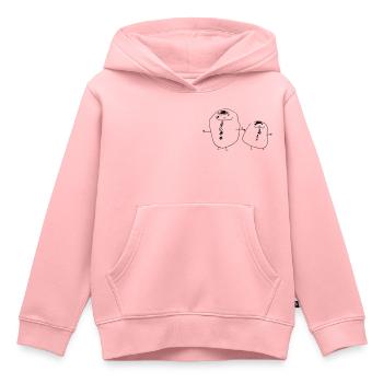 Siblings "Snowmen" / Sibling Love - Kids Premium Organic Hoodie - rose - Front - AI Model Kid Female (0cm)