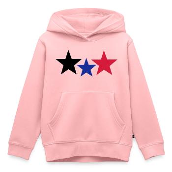 Stars - Kinder Premium Organic Hoodie - Rosa - Vorne - AI Model Kid Female (0cm)
