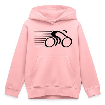 Fast Bicycle Race - Sweat Premium à capuche enfant bio - rose - Devant - AI Model Kid Female (0cm)