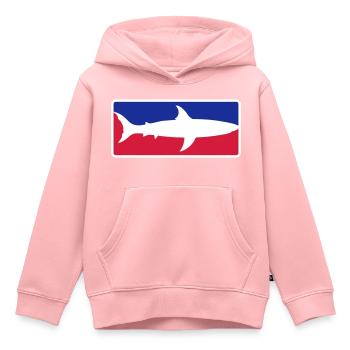 rot blau sport hai button rahmen schild schwarz sc - Kinder Premium Organic Hoodie - Rosa - Vorne - AI Model Kid Female (0cm)