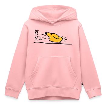 Rebell - Kinder Premium Organic Hoodie - Rosa - Vorne - AI Model Kid Female (0cm)