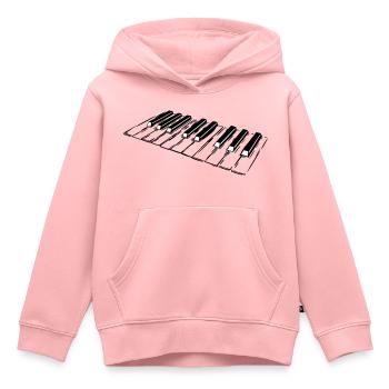 Piano, piano, clavier - Sweat Premium à capuche enfant bio - rose - Devant - AI Model Kid Female (0cm)