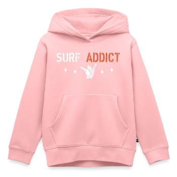 Surf-Süchtiger - Kinder Premium Organic Hoodie - Rosa - Vorne - AI Model Kid Female (0cm)