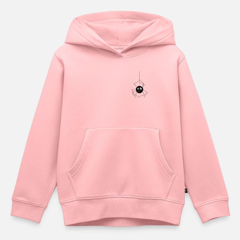 Drôle d’araignée - Sweat Premium à capuche enfant bio - rose