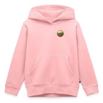 Litauen Emblem - Kinder Premium Organic Hoodie - Rosa - Vorne - AI Model Kid Female (0cm)