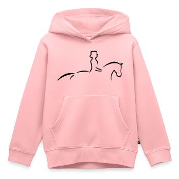Dressurpferd - Kinder Premium Organic Hoodie - Rosa - Vorne - AI Model Kid Female (0cm)