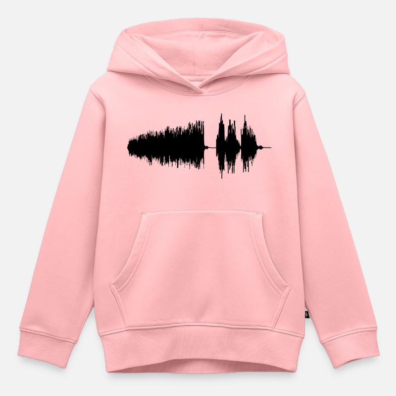 Forme d'onde - Sweat Premium à capuche enfant bio - rose