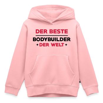 Bodybuilder Bodybuilding Kräftig Muskulös Fitness - Kinder Premium Organic Hoodie - Rosa - Vorne - AI Model Kid Female (0cm)