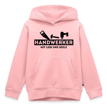 Handwerker mit Leib und Seele - Kinder Premium Organic Hoodie - Rosa - Vorne - AI Model Kid Female (0cm)