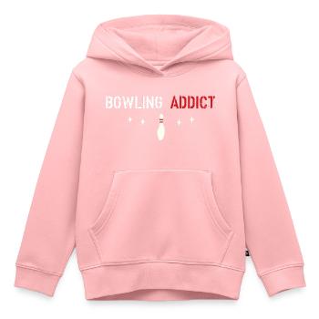 Bowling-Süchtiger - Kinder Premium Organic Hoodie - Rosa - Vorne - AI Model Kid Female (0cm)