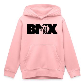BMX - Sweat Premium à capuche enfant bio - rose - Devant - AI Model Kid Female (0cm)