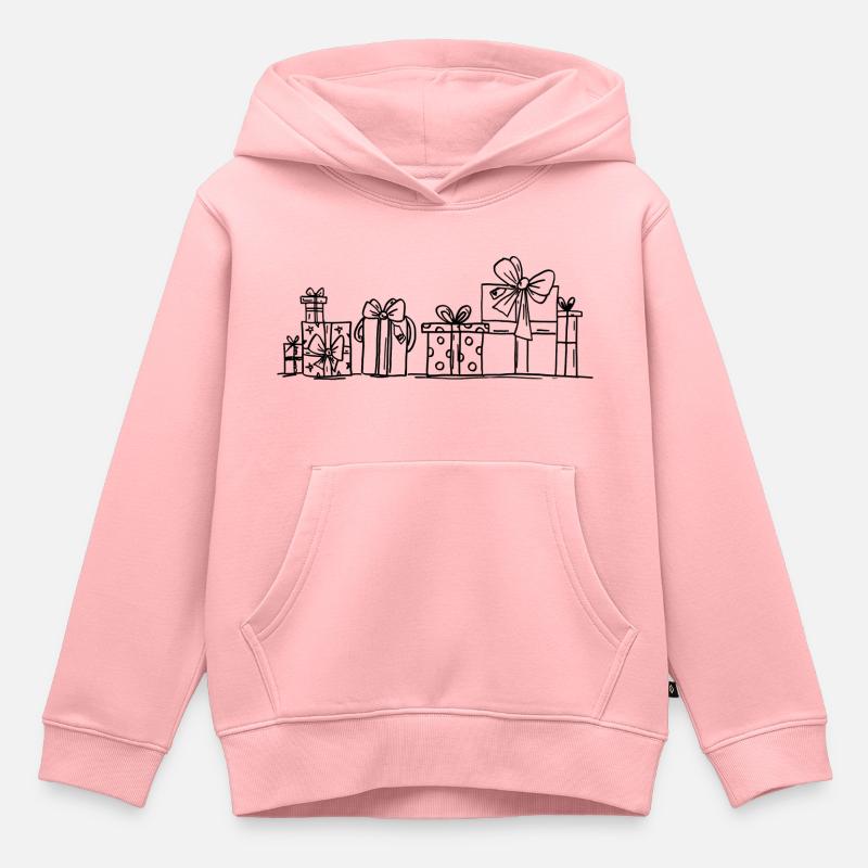 Nous aimons les cadeaux - Sweat Premium à capuche enfant bio - rose