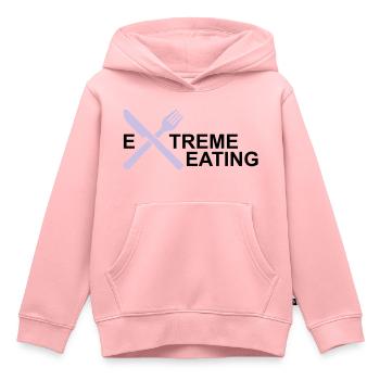 essen - Kinder Premium Organic Hoodie - Rosa - Vorne - AI Model Kid Female (0cm)