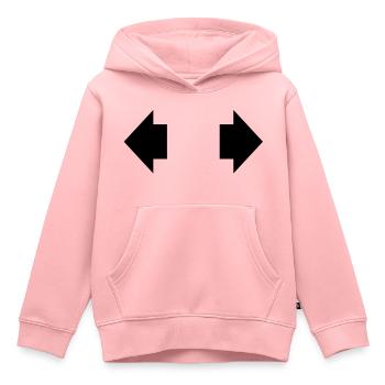 arrow left right - Kids Premium Organic Hoodie - rose - Front - AI Model Kid Female (0cm)