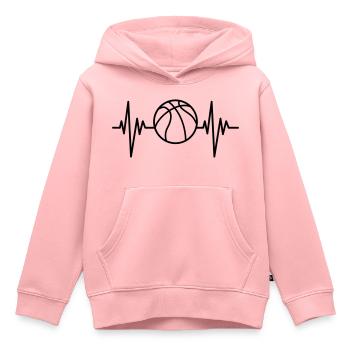 Basketball Pulse - Kinder Premium Organic Hoodie - Rosa - Vorne - AI Model Kid Female (0cm)