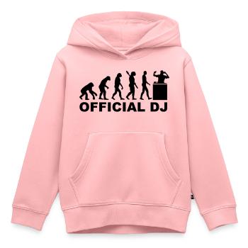 Official DJ - Kids Premium Organic Hoodie - rose - Front - AI Model Kid Female (0cm)
