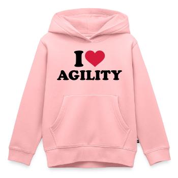 Agility - Kinder Premium Organic Hoodie - Rosa - Vorne - AI Model Kid Female (0cm)