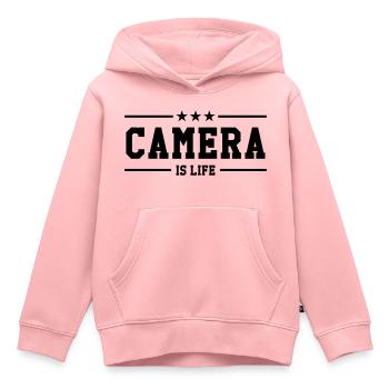 Cameraman / Camera / Video / Cadreur - Sweat Premium à capuche enfant bio - rose - Devant - AI Model Kid Female (0cm)