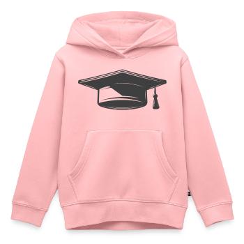 diplôme d'études secondaires - Sweat Premium à capuche enfant bio - rose - Devant - AI Model Kid Female (0cm)