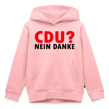 Cdu - Kinder Premium Organic Hoodie - Rosa - Vorne - AI Model Kid Female (0cm)