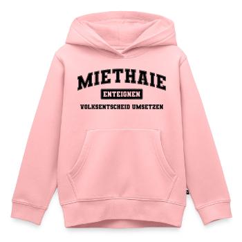 Miethaie Enteignen schwarz - Kinder Premium Organic Hoodie - Rosa - Vorne - AI Model Kid Female (0cm)