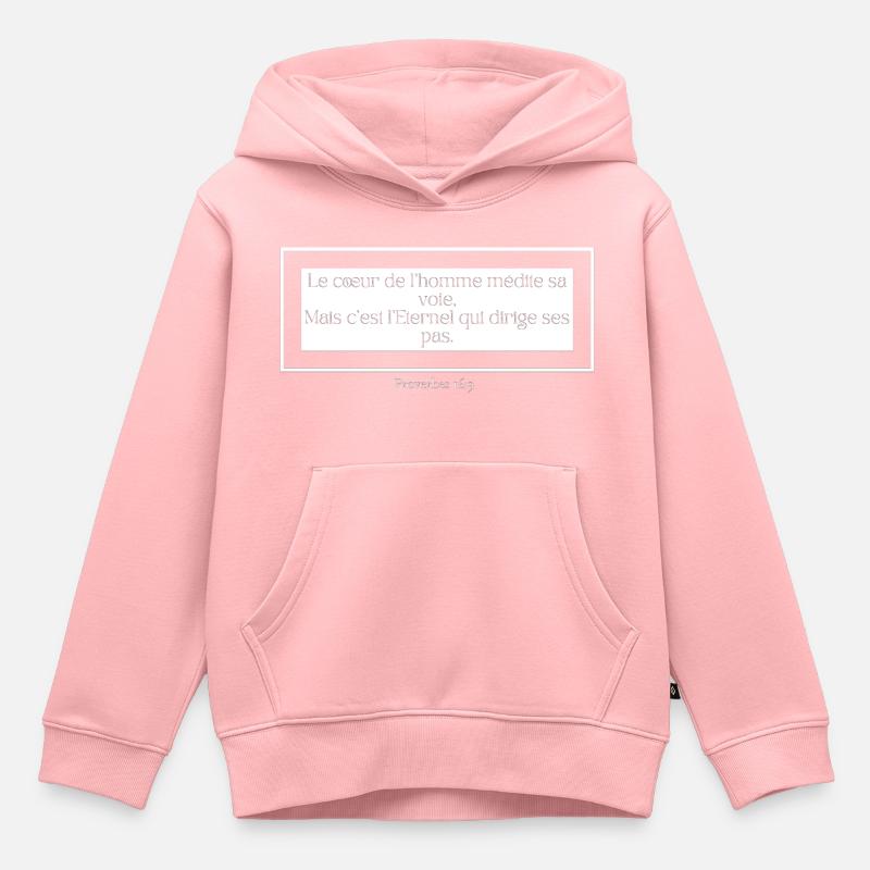 proverbes 169 - Sweat Premium à capuche enfant bio - rose