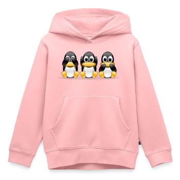 SeeHearSpeak - Sweat Premium à capuche enfant bio - rose - Devant - AI Model Kid Female (0cm)