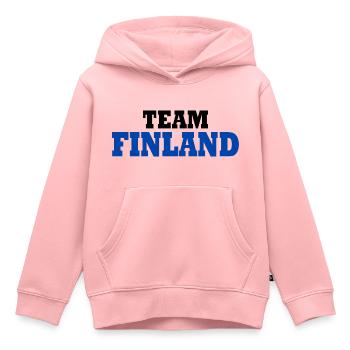 Finnland - Kinder Premium Organic Hoodie - Rosa - Vorne - AI Model Kid Female (0cm)