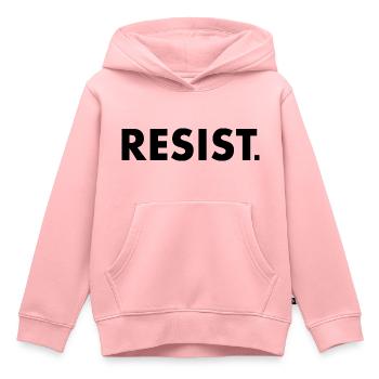 Resist - Kids Premium Organic Hoodie - rose - Front - AI Model Kid Female (0cm)