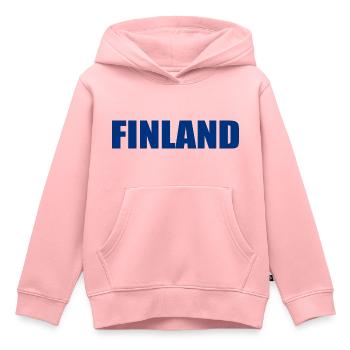 Finnland - Kinder Premium Organic Hoodie - Rosa - Vorne - AI Model Kid Female (0cm)