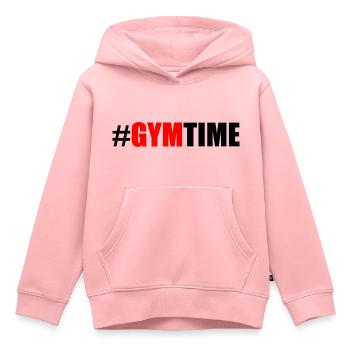 Gym - Sweat Premium à capuche enfant bio - rose - Devant - AI Model Kid Female (0cm)