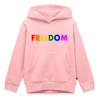 Freiheit - Kinder Premium Organic Hoodie - Rosa - Vorne - AI Model Kid Female (0cm)