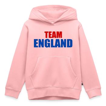 angleterre - Sweat Premium à capuche enfant bio - rose - Devant - AI Model Kid Female (0cm)