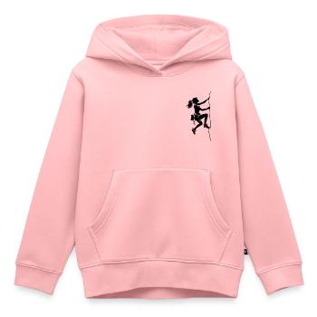 Escalade Girl Power - Sweat Premium à capuche enfant bio - rose - Devant - AI Model Kid Female (0cm)