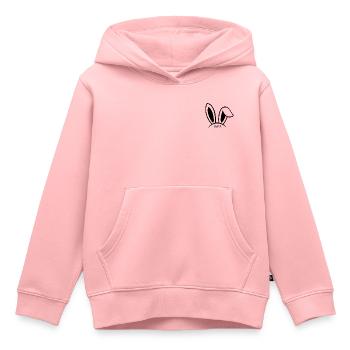 DML Hasenohren (schwarz) - Kinder Premium Organic Hoodie - Rosa - Vorne - AI Model Kid Female (0cm)
