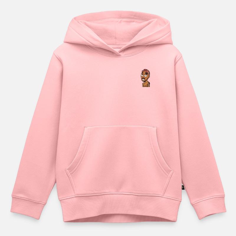Rappeur 2 Pac - Sweat Premium à capuche enfant bio - rose