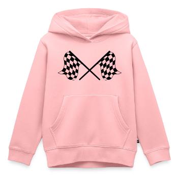 Zielflaggen - Kinder Premium Organic Hoodie - Rosa - Vorne - AI Model Kid Female (0cm)
