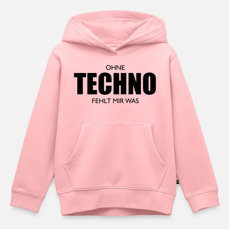 Sans la techno, il te manque quelque chose - Sweat Premium à capuche enfant bio - rose
