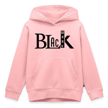 black work - Kinder Premium Organic Hoodie - Rosa - Vorne - AI Model Kid Female (0cm)