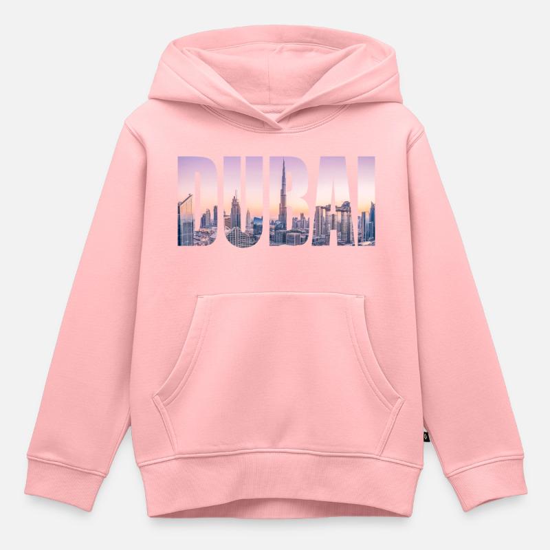 Dubaï - Sweat Premium à capuche enfant bio - rose