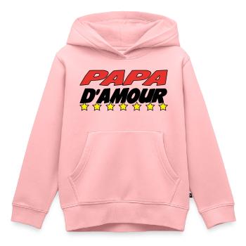 LOVE DAD - Kids Premium Organic Hoodie - rose - Front - AI Model Kid Female (0cm)