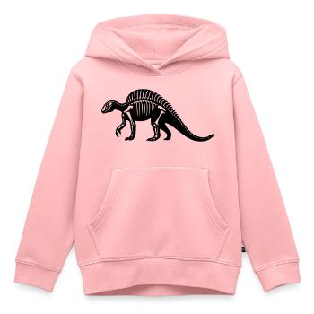Fossile dinosaure - Sweat Premium à capuche enfant bio - rose - Devant - AI Model Kid Female (0cm)