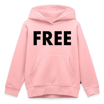 Free - Kids Premium Organic Hoodie - rose - Front - AI Model Kid Female (0cm)