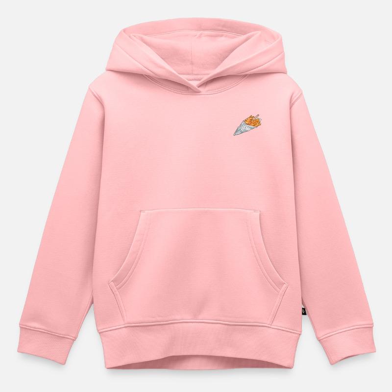 Fish and Chips - Kinder Premium Organic Hoodie - Rosa
