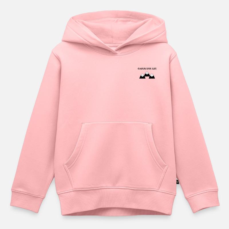 ONIGIRI FOR LIFE - Sweat Premium à capuche enfant bio - rose