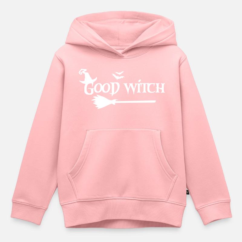 Bonne sorcière - Sweat Premium à capuche enfant bio - rose