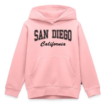 San Diego California - Kinder Premium Organic Hoodie - Rosa - Vorne - AI Model Kid Female (0cm)